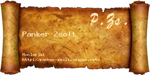 Panker Zsolt névjegykártya