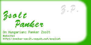 zsolt panker business card